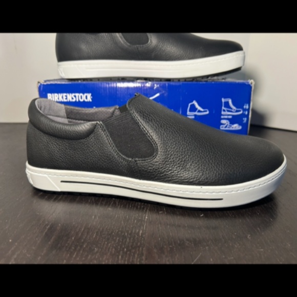 Birkenstock QO 400 Leather Slip On Shoes Sneakers Black Womens EU 42/US 11